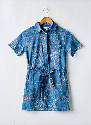 Robe courte bleu TOMMY HILFIGER fille