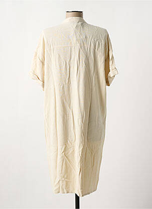 Robe courte col v beige PIECES femme