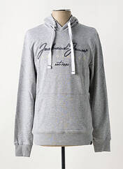 Sweat-shirt à capuche gris JACK & JONES pour homme seconde vue