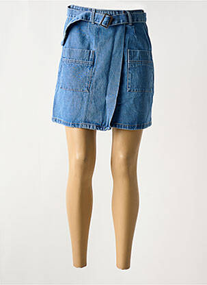 Mini-jupe bleu PIECES femme