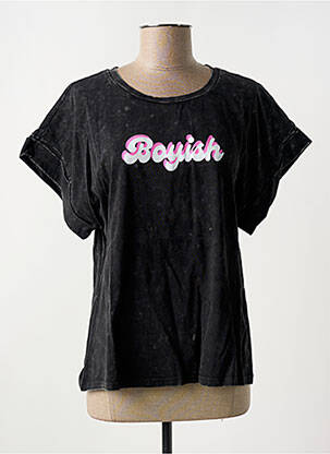 T-shirt col rond noir GRACE & MILA femme