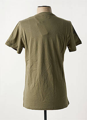 T-shirt col rond vert SCHOTT homme