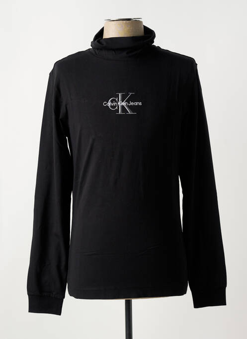 Pull col roulé noir CALVIN KLEIN pour homme