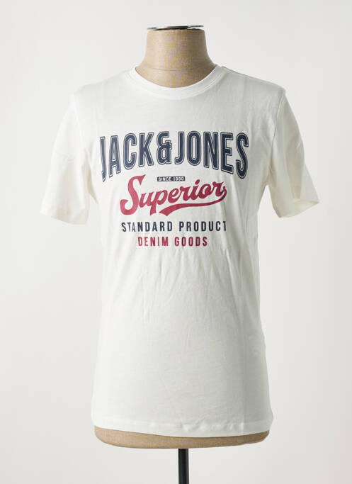 T-shirt blanc JACK & JONES pour homme