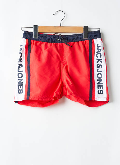 Short de bain rouge JACK & JONES pour garçon
