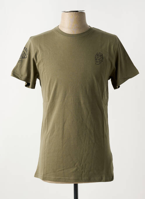 T-shirt vert SCHOTT pour homme