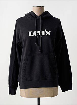 Sweat-shirt à capuche col rond noir LEVI'S femme