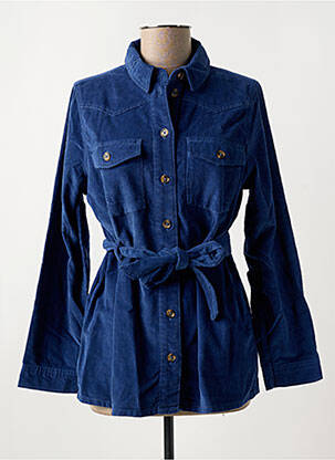 Veste casual col rond bleu PIECES femme