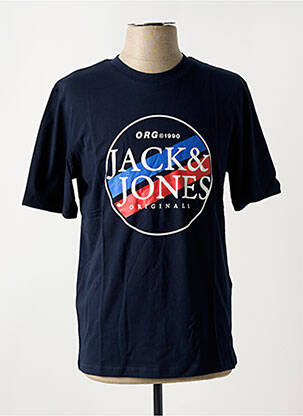 T-shirt bleu JACK & JONES pour homme