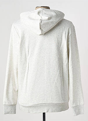 Sweat-shirt à capuche col rond blanc JACK & JONES homme