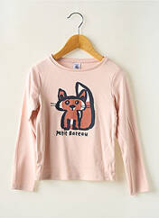 T-shirt beige PETIT BATEAU pour fille seconde vue