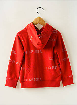 Sweat-shirt à capuche col rond rouge TOMMY HILFIGER garçon