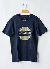 T-shirt bleu JACK & JONES pour garçon seconde vue