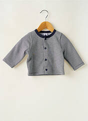 Gilet manches longues bleu PETIT BATEAU pour fille seconde vue