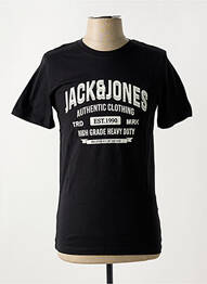 T-shirt col rond noir JACK & JONES homme