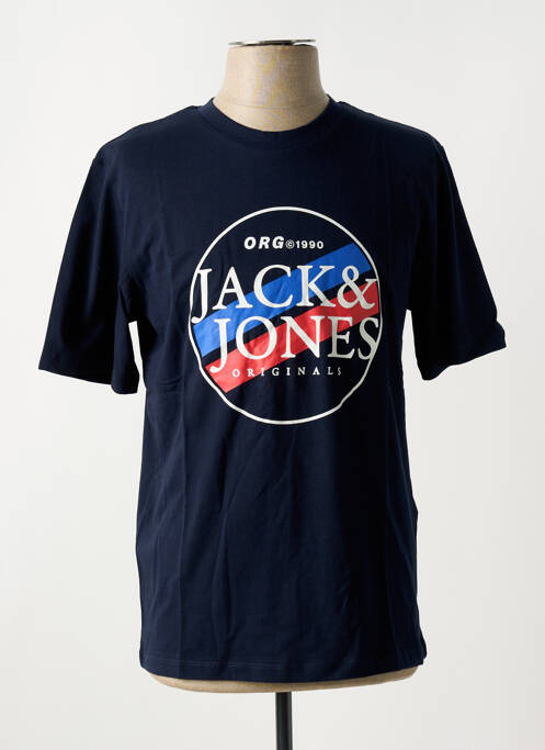 T-shirt bleu JACK & JONES pour homme