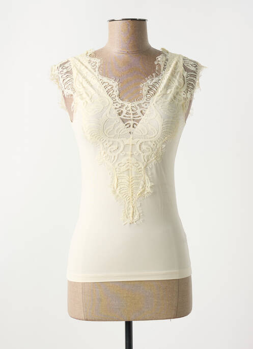 Débardeur beige PIECES pour femme