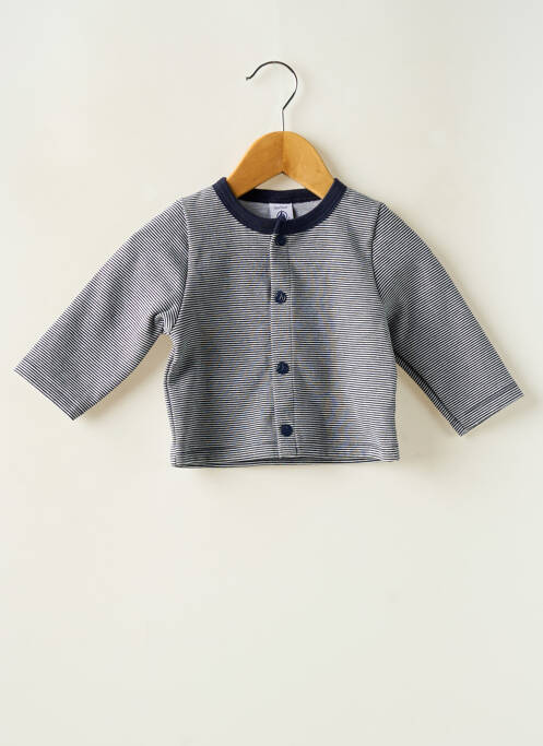 Gilet manches longues bleu PETIT BATEAU pour fille