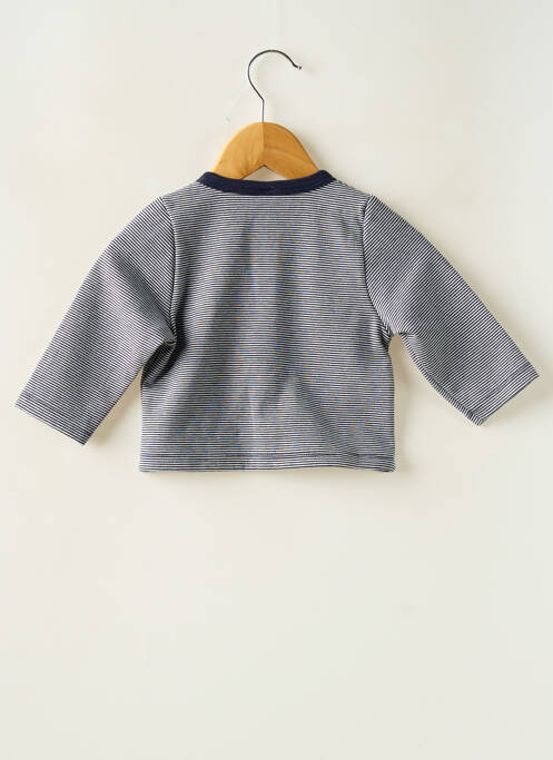 Gilet manches longues bleu PETIT BATEAU fille