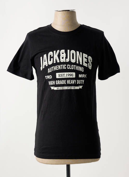 T-shirt noir JACK & JONES pour homme