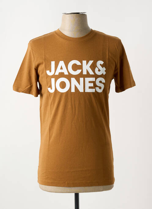 T-shirt marron JACK & JONES pour homme