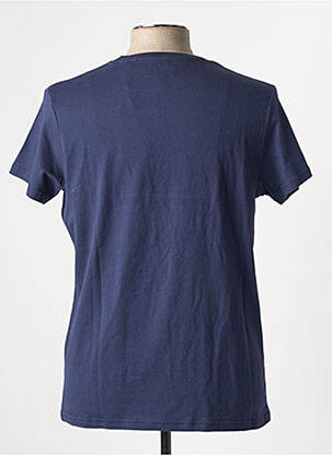 T-shirt col rond bleu SCHOTT homme