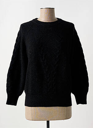 Pull col rond noir SEE U SOON femme