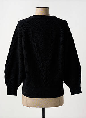 Pull col rond noir SEE U SOON femme