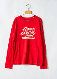 T-shirt col rond rouge JACK & JONES garcon