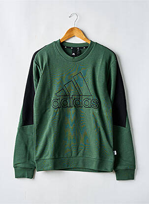 Sweat-shirt col rond vert ADIDAS homme