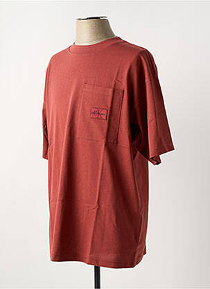 T-shirt col rond rouge CALVIN KLEIN homme