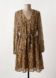 Robe courte col v marron VILA femme