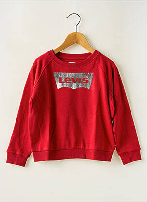 Sweat-shirt col rond rouge LEVI'S fille