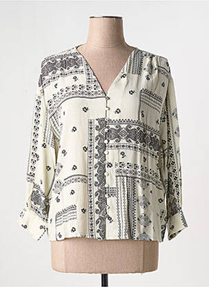 Top col v beige VILA femme
