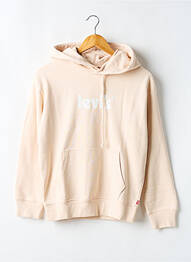 Sweat-shirt à capuche col rond rose LEVIS femme