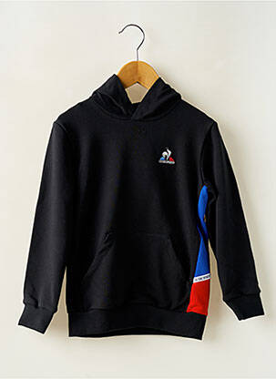 Sweat-shirt à capuche col rond noir LE COQ SPORTIF enfant