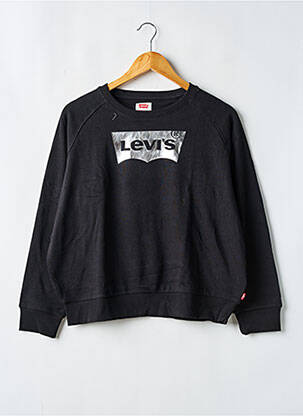 Sweat-shirt col rond noir LEVI'S fille