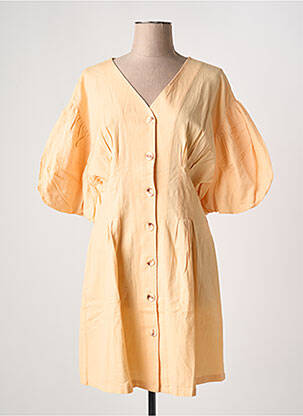 Robe courte col v orange VILA femme