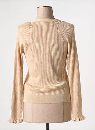 Gilet manches longues col v beige VILA femme