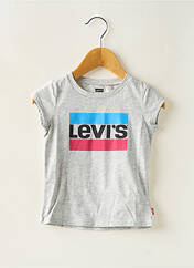 T-shirt gris LEVIS pour fille seconde vue