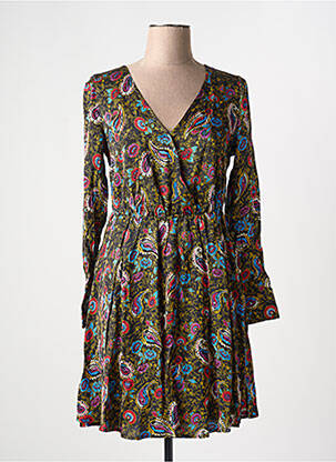 Robe mi-longue col v noir VILA femme