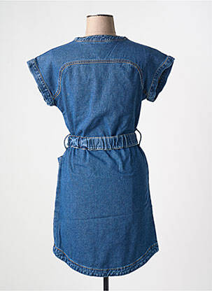 Robe mi-longue col v bleu VILA femme