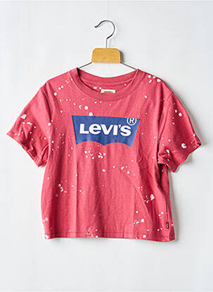 T-shirt col rond rouge LEVI'S fille