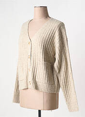 Gilet manches longues beige VILA pour femme seconde vue