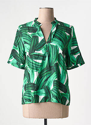 Blouse col v vert VILA femme