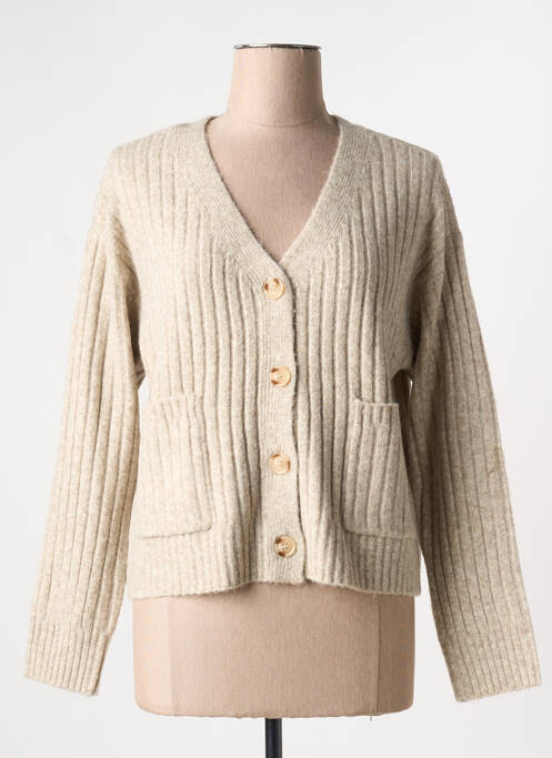 Gilet manches longues beige VILA pour femme