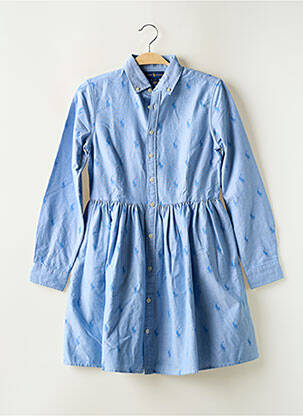 Robe mi-longue bleu RALPH LAUREN fille