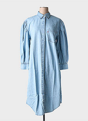 Robe mi-longue col v bleu LEVI'S femme