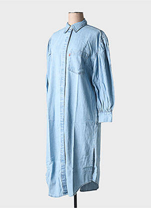 Robe mi-longue col v bleu LEVI'S femme