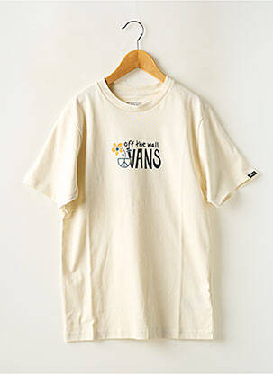 T-shirt col rond blanc VANS garçon